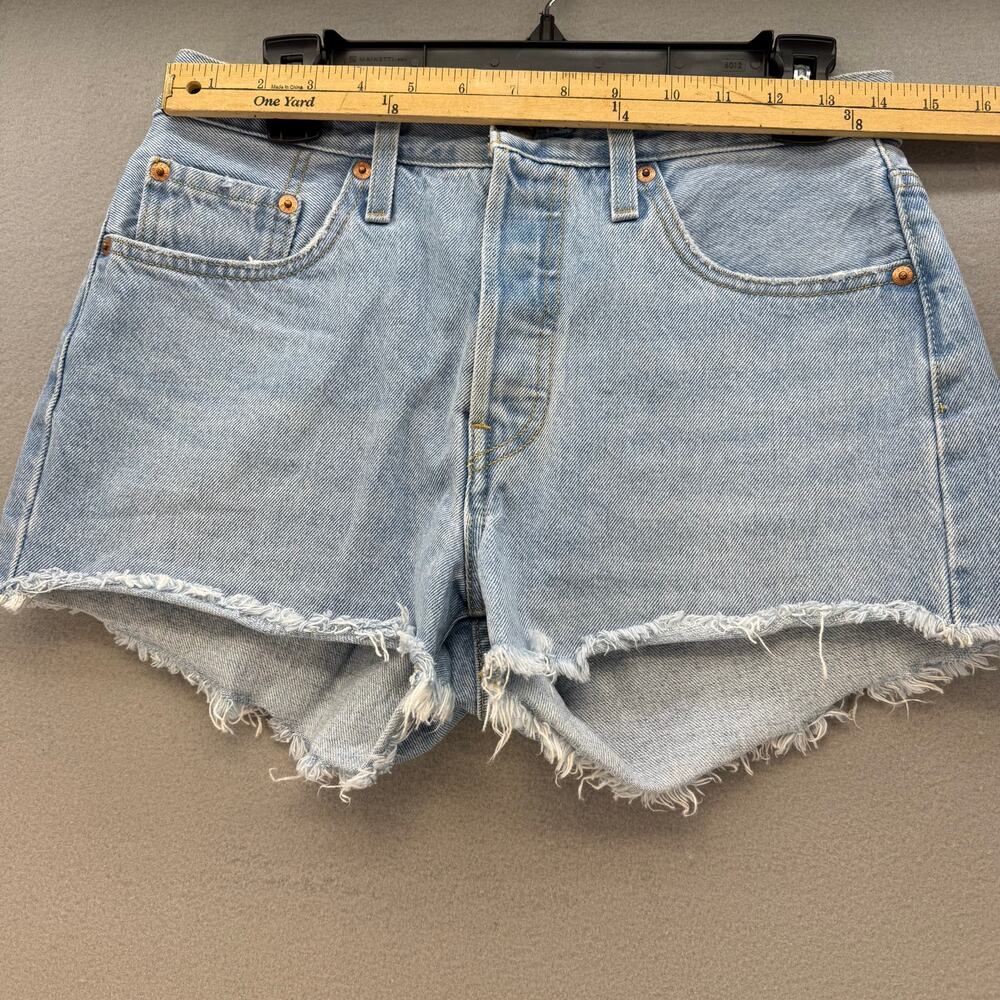 Levi's 501XX Shorts Women's 27 (4) Light Blue 2.5" Short Button Fly 80s Summer - Picture 8 of 13